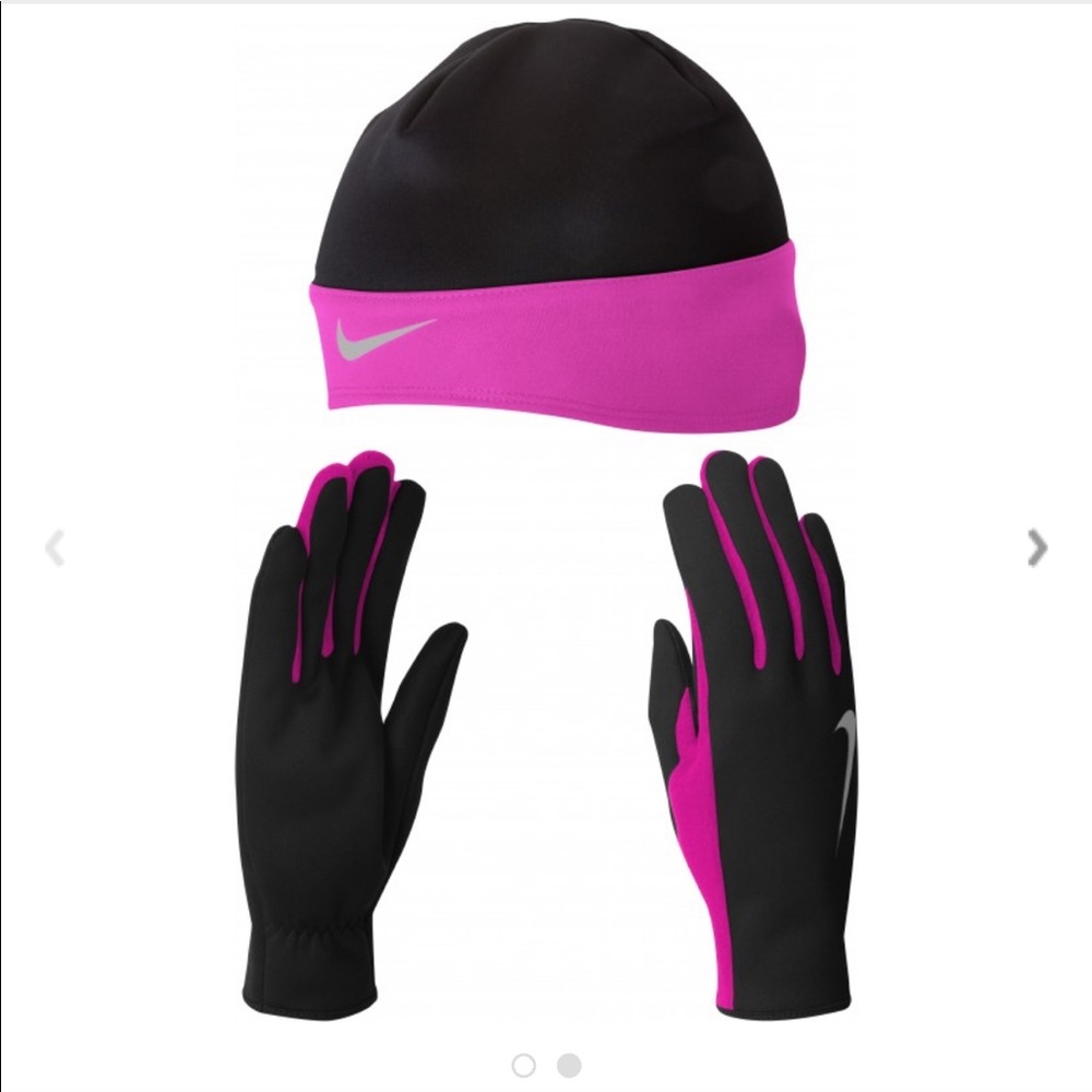 Nike Dri-fit women’s running beanie/glove set